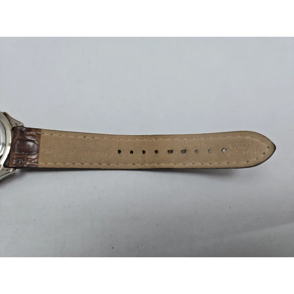 Vintage Guess 41mm Waterpro Moon Phase Day Date Green Mens Watch New Battery